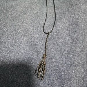FINAL PRICE 🖤 WITCHES BROOM OXIDIZED COPPER WRAP NECKLACE